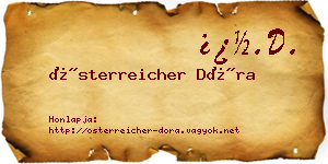 Österreicher Dóra névjegykártya