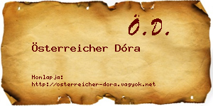 Österreicher Dóra névjegykártya