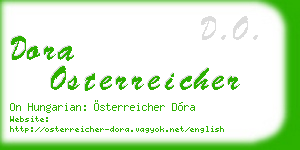 dora osterreicher business card